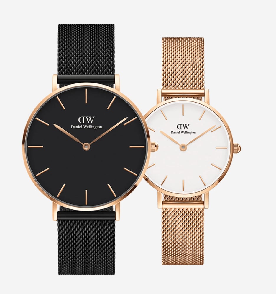 Pack Daniel Wellington Classic Petite Mesh Rose Gold