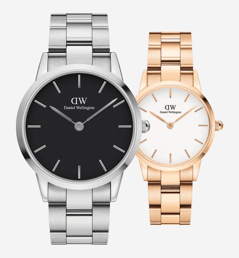 Pack Daniel Wellington Iconic Link Rose Gold + Silver