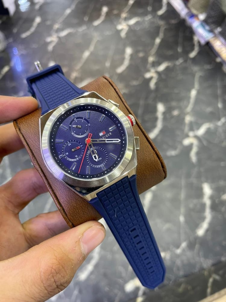 Tommy Hilfiger Cadran Bleu Silicone